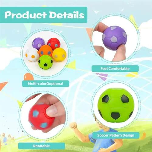 10/30pcs Mini Fidget Spinner Soccer Ball Toy for Kids,Soccer