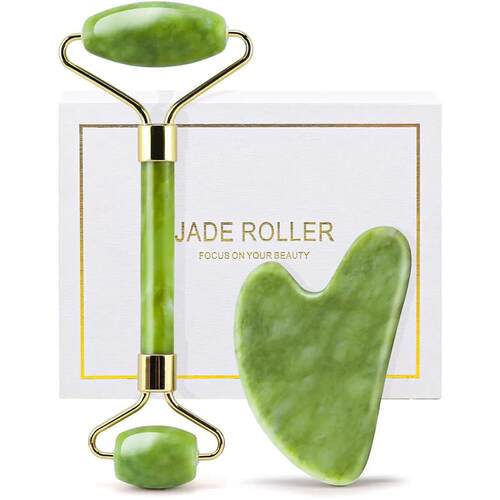 Skin Care Quartz Stone Natural Face Jade Roller Set Cooling