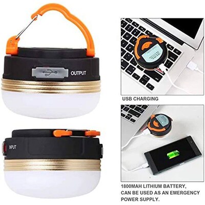 1800mAh USB Rechargeable Portable Flashlight Camping equipme