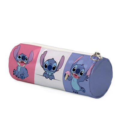 Cartoon Lilo & Stitch Cylindrical Pencil Case Large Capacity