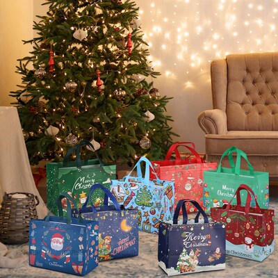 Christmas Gift Bags Tote Bags with Handles Gifts Wrapping