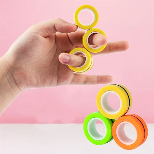 3pcs Magnetic Rings Unzip AntiStress Ring Spinner Magnetic S