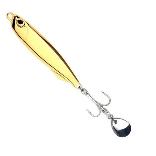 1PC Electroplated Lron Plate Road Metal Fishing Bait 60g 40g