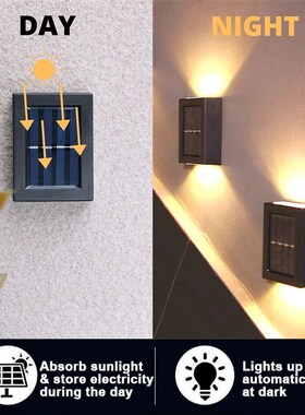 New Solar Wall Lights Outdoor Waterproof Led Solar Lamp Up A