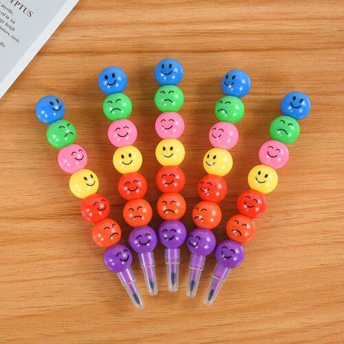 5/10Pcs Lollipop Building Block Crayon Pencil Painting Pen K