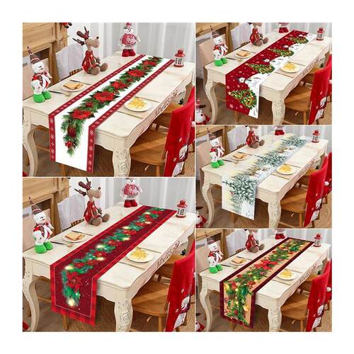 Christmas Table Runner Cloth Merry Christmas Table Decor
