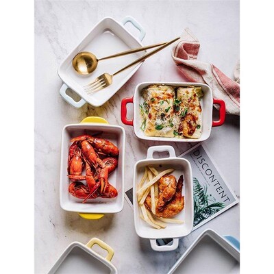 baking tray ceramic cheese casserole oven western food dish