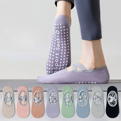 1Pair Professional Women Yoga Socks Silicone Non slip Ballet