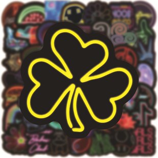 Light Graffiti Guitar 100PCS Laptop Neon Decal Stickers