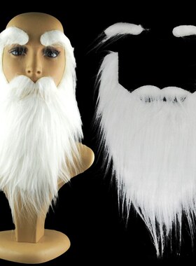 Christmas Fake Beard Eyebrows Cosplay Santa Claus Party