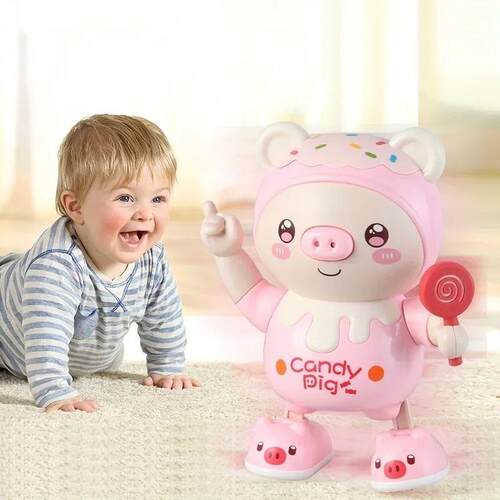 Electric piggy with music light move sing dance twist Pets P