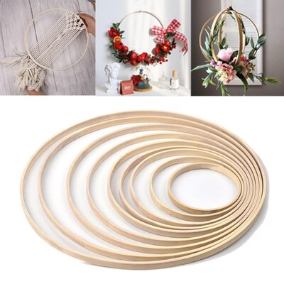 1/5Pcs 8-33cm Wooden DIY Handmade Catcher Embroidery Hoop Cr