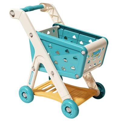 Shopping cart toy baby small trolley children play house fru