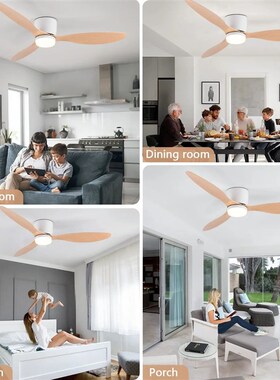 Ceiling Fan with LED Light DC motor 52 inch Large Air Volume