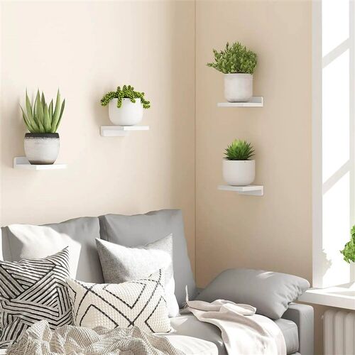 4-Pack Small Floating Shelves for Wall, Wood Shelf 5 Inch Di