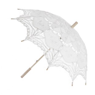 2020新款 白伞花边蕾丝伞公主洋伞女旅拍新娘雨伞 婚纱摄影道具法式