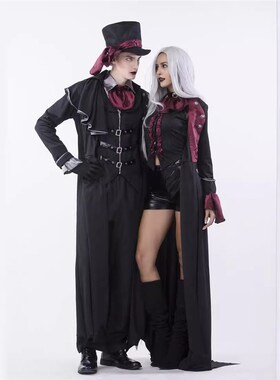 Halloween cosplay couple costume万圣节男女角色扮演吸血鬼服装