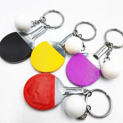 Cute Ping Pong Racket Pendants Keychain Souvenir Table Tenni