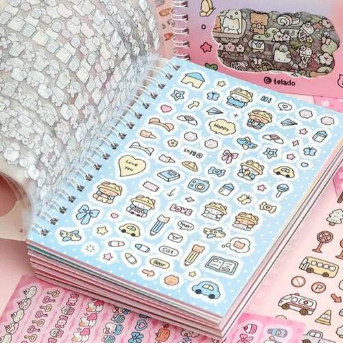 Kawaii Kpop Decorative Sticker Book Washi Paper Journal DIY