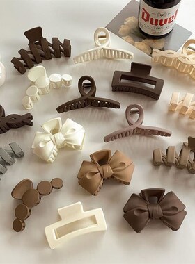 发夹Hot Sale Solid Color Claw Clip Large Barrette Crab Hair