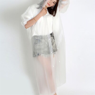 Environmental Women Raincoat Men Black Rain Clothes Cover Ho