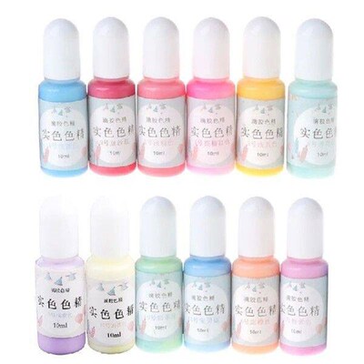 Epoxy Pigment Liquid 12 Bottles Macaron Candy Color Resin