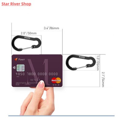 Carabiner Clip Aluminum Alloy Keychain Lock Buckle Snap D-Ri