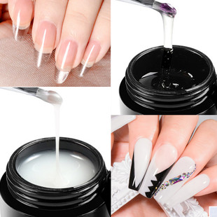 Milky White Nail Extension Gel Polish Nude Clear Extension