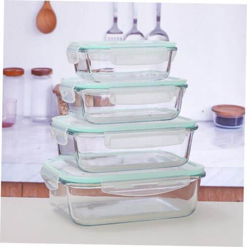 glass food storage container box for micro-wave oven