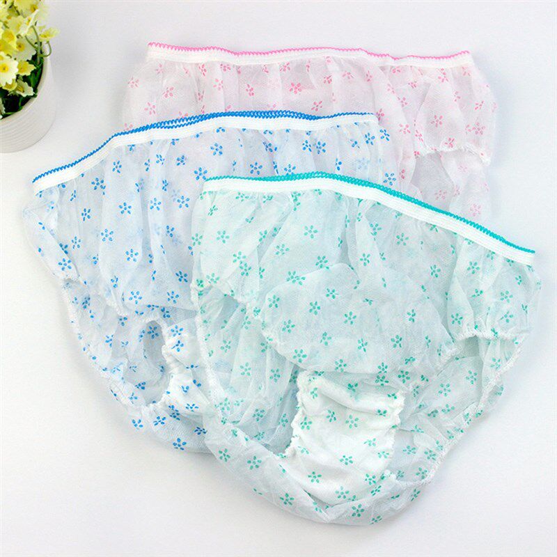 7PCS/Set Women Disposable Cotton Underwear Travelling Postpa - 实物图