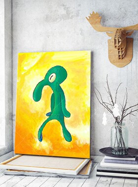 Bold And Brash Gallery Art  Painting Poster Squidward Wall A