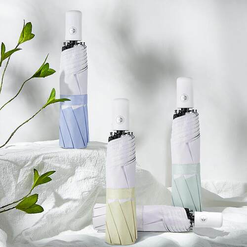 8-bone automatic umbrella with black rubber sunscreen遮阳伞