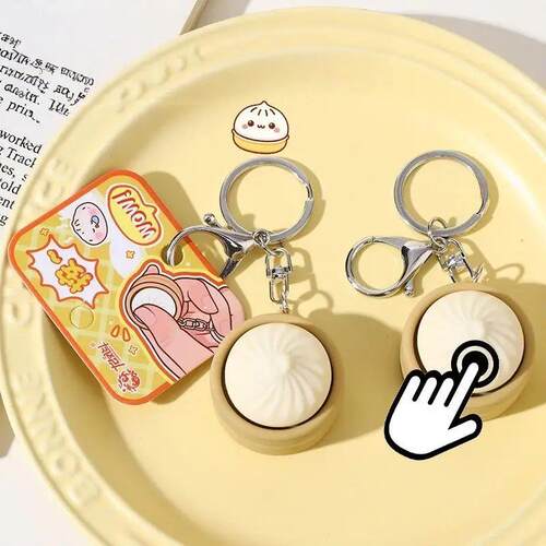 1Pcs Cartoon Steamed Stuffed Bun Pinch Toy Decompressing Sen