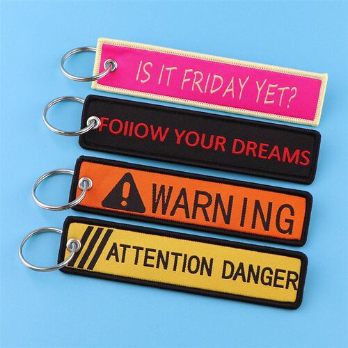 New Fashion Embroidery Jet Tag Key Pendant Key Tag Motorcycl