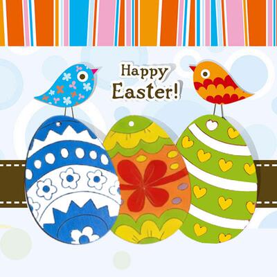 Wooden Easter Handmade Pendant Diy Unfinished Hanging Decora