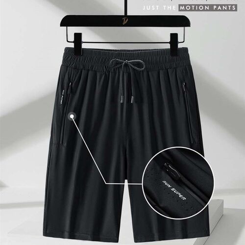 High Elastic Large Size Ice Silk Shorts Mens Summer Thin Lo