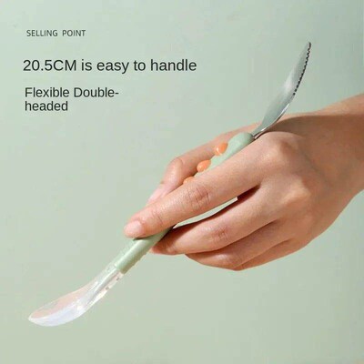 Baby Fruit Scraping Mud Spoon Feeding Spoon Soft Silicone Sp