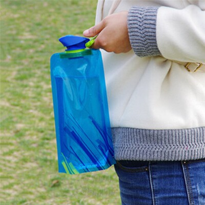 700ml Folding Drinking Water Bag Soft Flask Bladder Cycling