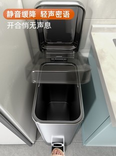 Stainless steel trash can kitchen large deodorant refuse bin