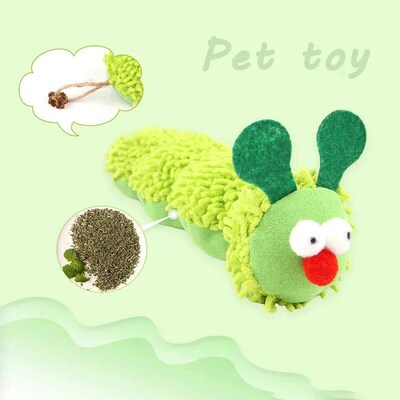 Cat Chew Toys Caterpillar Catnip Molar Toy Silvervine Cat Te