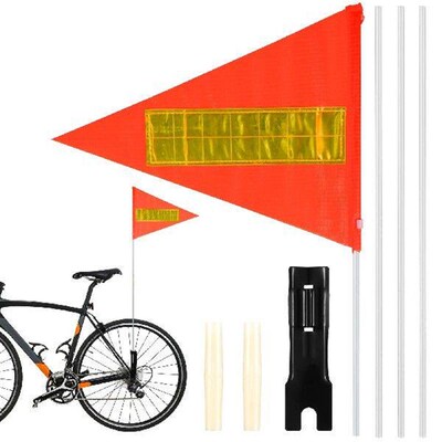 Reflective Flag Bike Stems Go Kart Flags With Pole Porch
