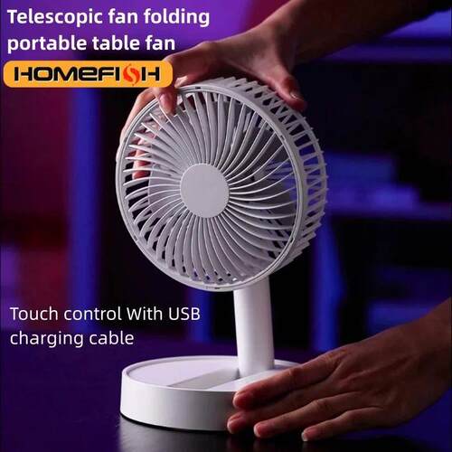 F28 Portable Desktop USB Folding Fan with 4 Speed and Timing