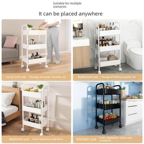 Small cart storage rack, kitchen, floor to ceiling bedroom