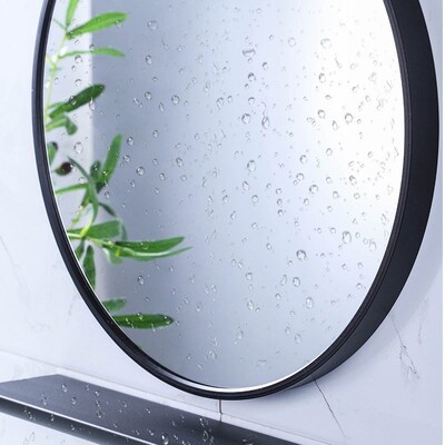 Bathroom mirror with storage rack Nordic wall-pasted toilet