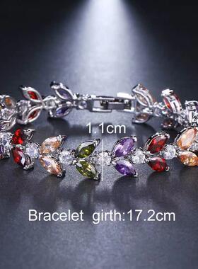 Fashion temperament personality colorful flower zircon brlet