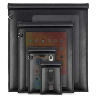 现货4件套防火防水RFID汽车屏蔽钥匙包文件袋 信号屏蔽包法拉第袋