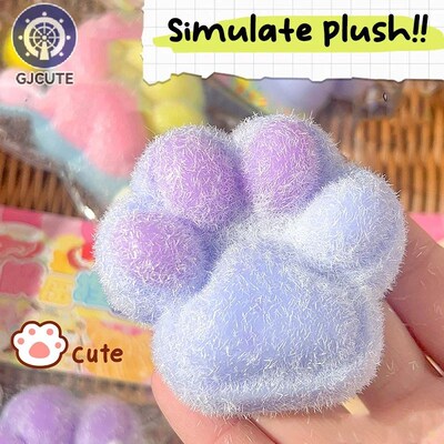 Cat Paw Mochi Taba Squishy Fidget Toy Cute Plush Cat Paw Sil