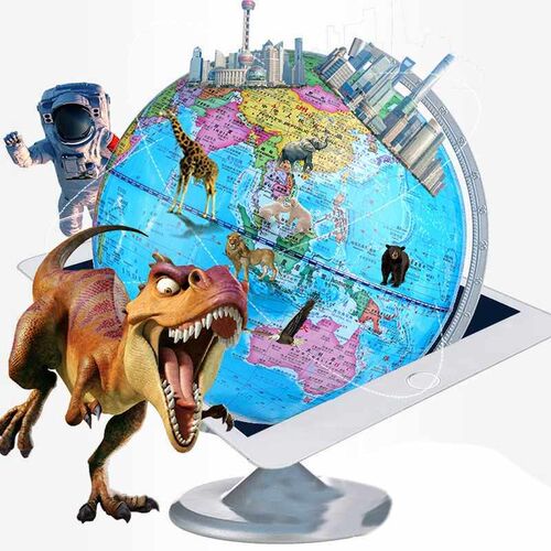20CM Smart Voice AR Glowing World Globe LED World Map Globe