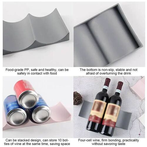 Stackable Wine Bottle Rack Refrigerator Bottle Holder Counte