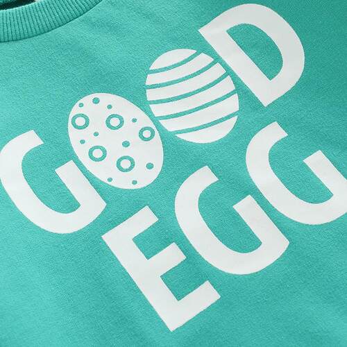 Easter Toddler Girls Boys Sweatshirts Eggs Letter Print Long